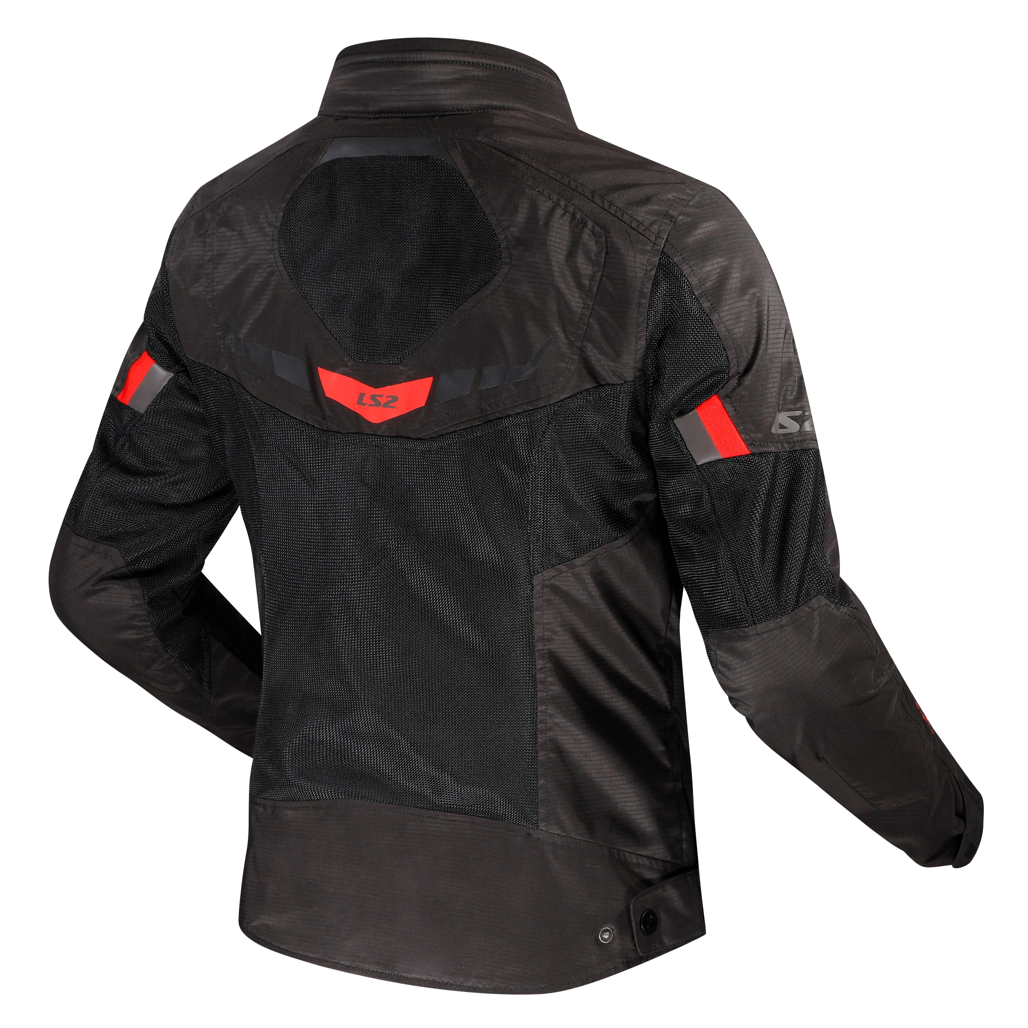 LS2 GARDA AIR LADY JACKET BLACK RED1